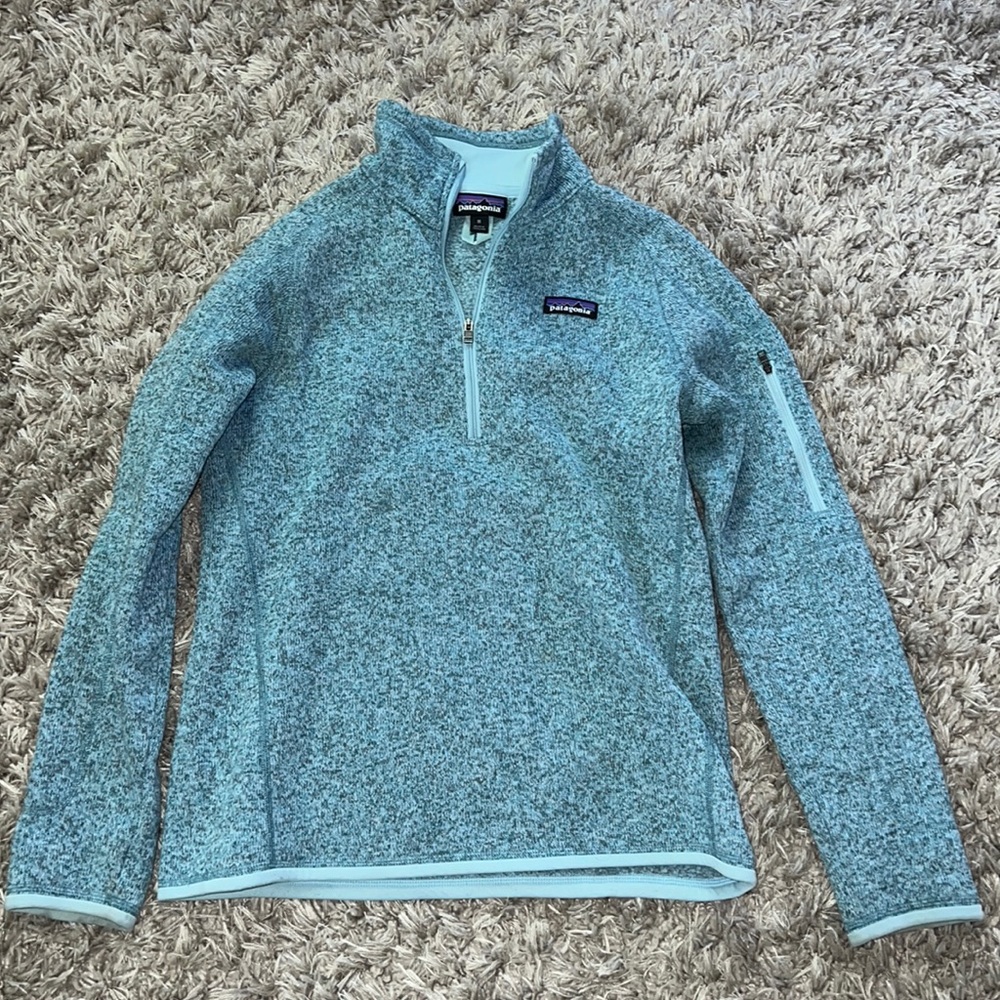 Patagonia blue quarter zip fleece